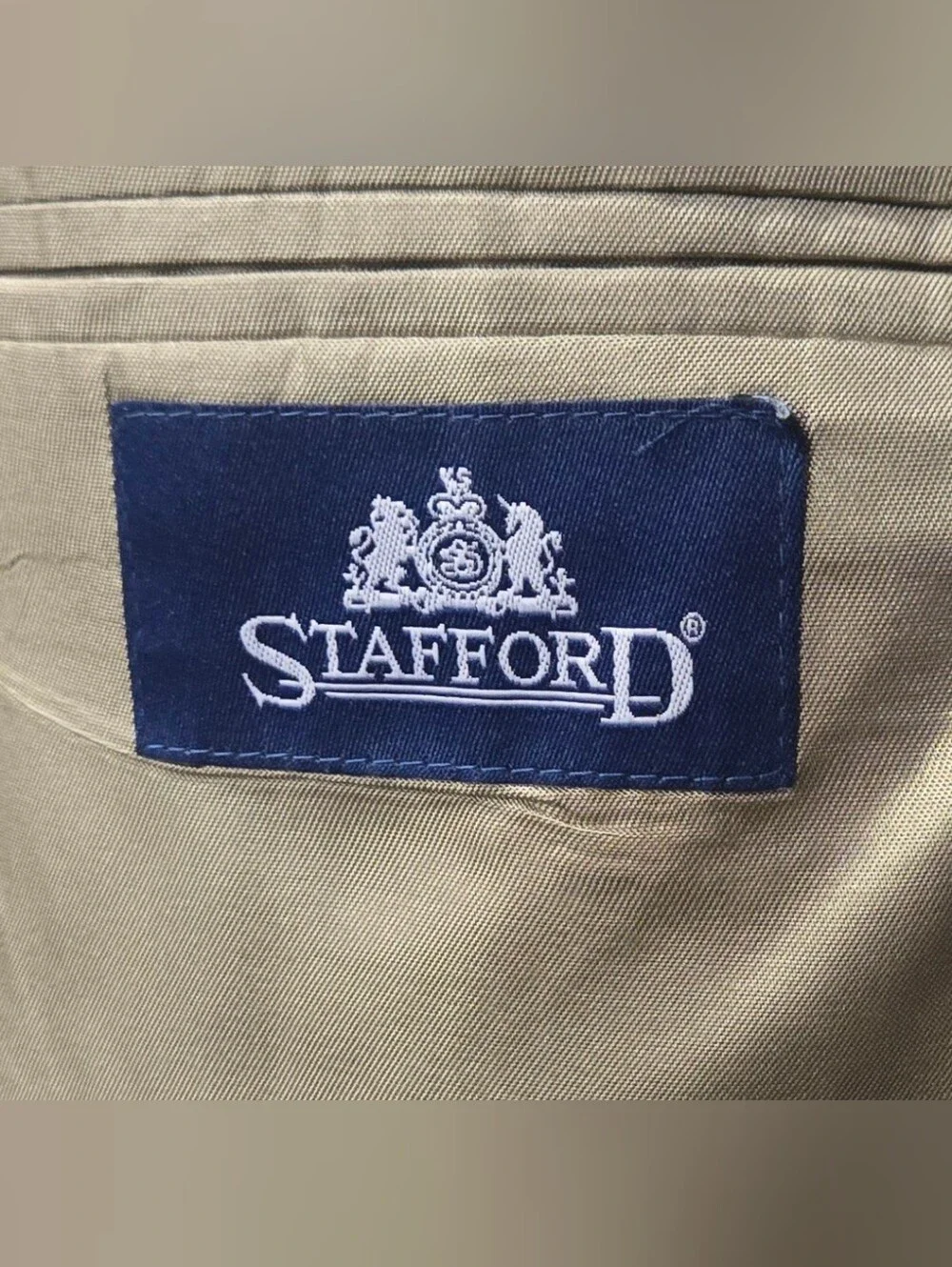 Stafford Men's Classic Taupe Lined Blazer